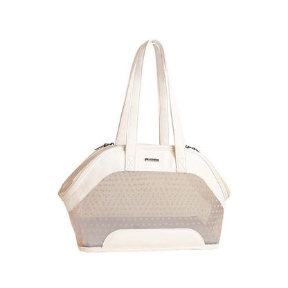 Portable Breathable Cat Travel Bag With Mesh Design - Perfect For Teddy Pomeranian Puppies And Cats